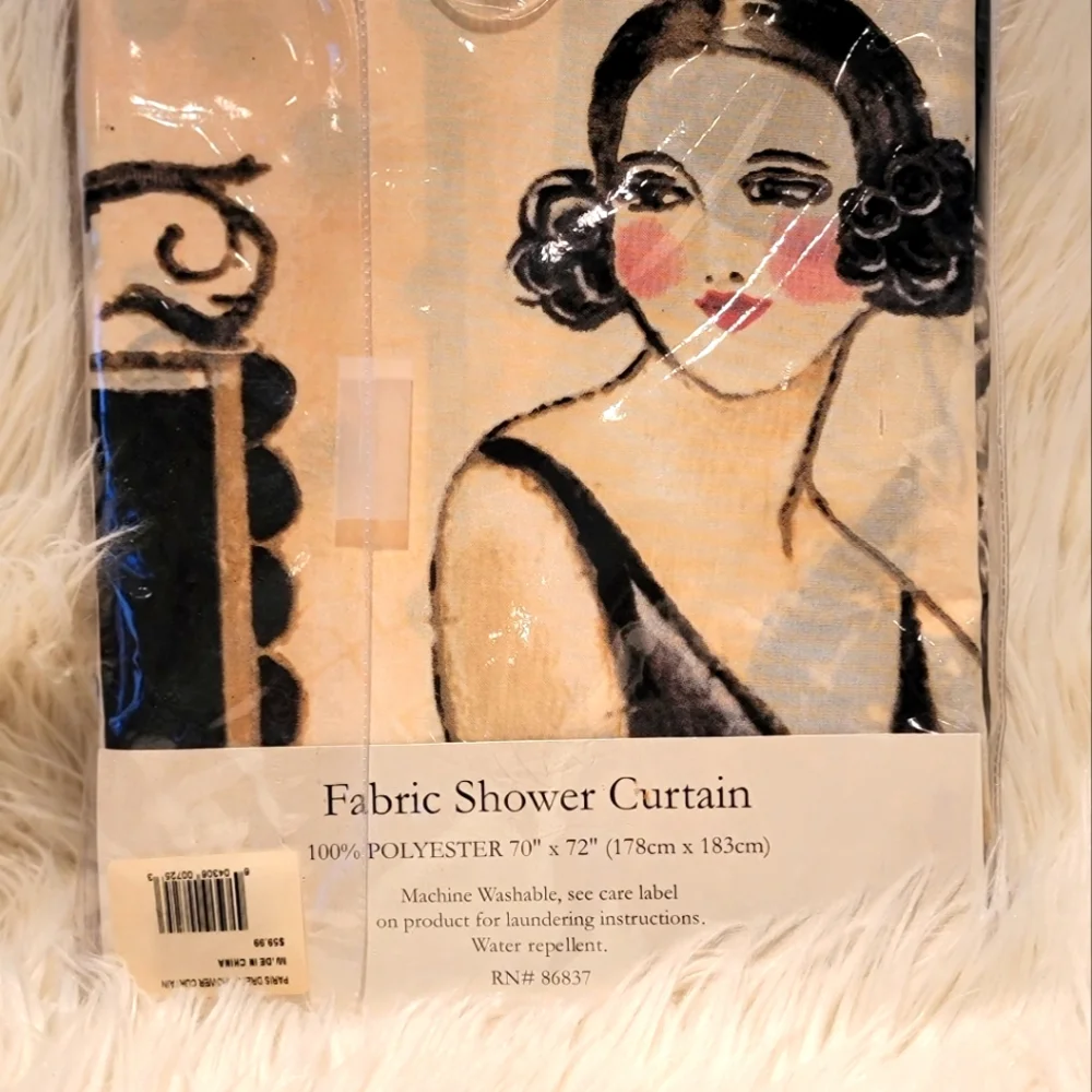 NWT Paris Dress Shower Curtain 70×72